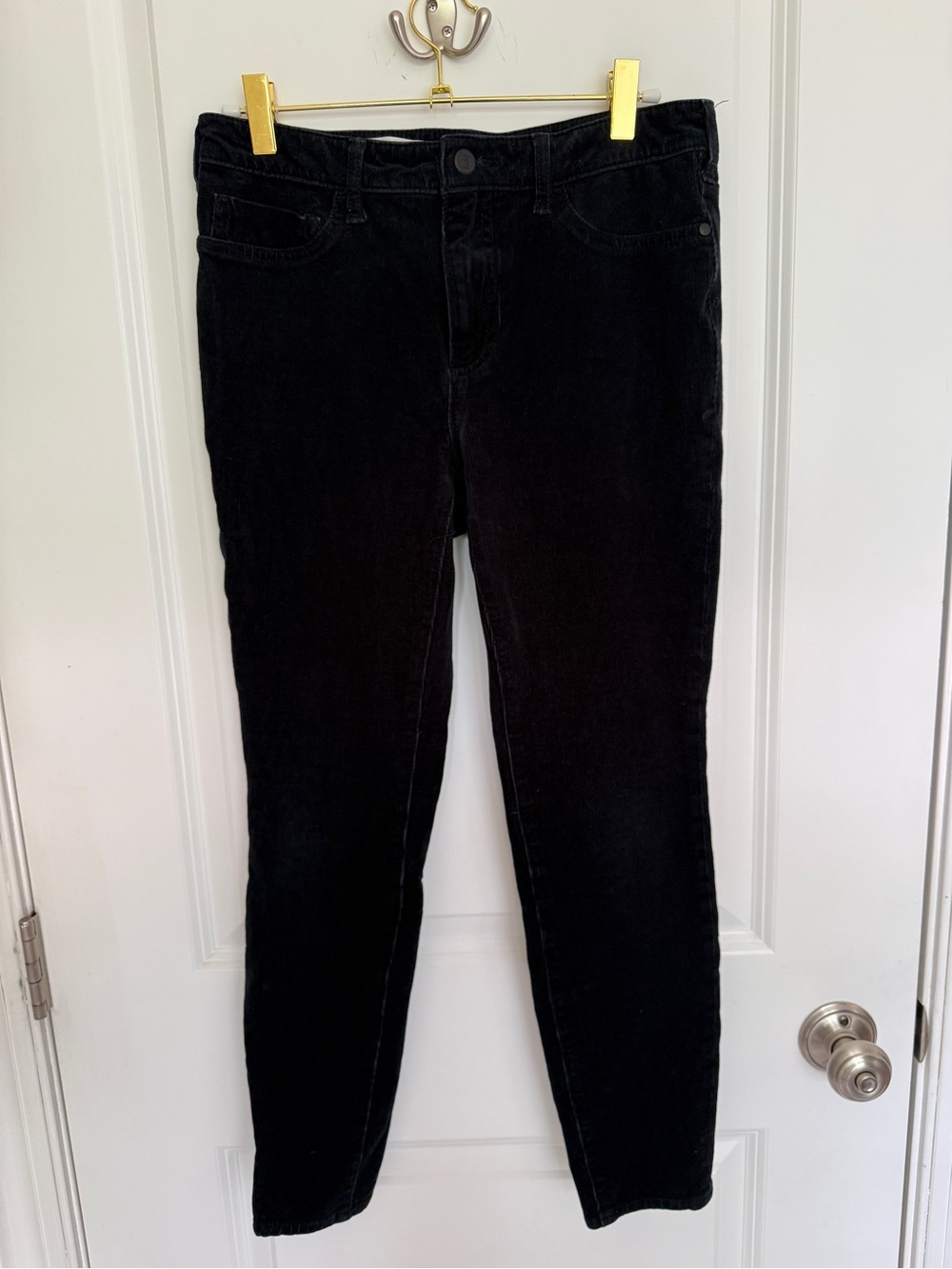 Anthropologie Pilcro High Rise Skinny Corduroy Black Pants